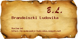 Brandeiszki Ludovika névjegykártya