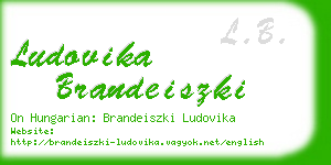 ludovika brandeiszki business card